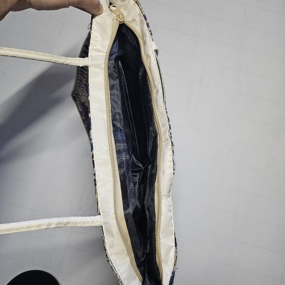 Jerusalem Camel Zippered Woven Tote Cloth Bag Purse Holy Land Israel Vintage - Picture 5 of 6